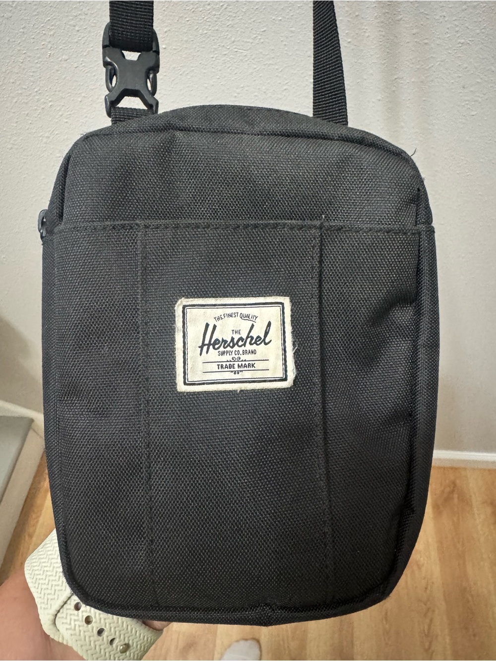 Herschel Supply Company Black Small Crossbody Sling Bag with Logo Patch